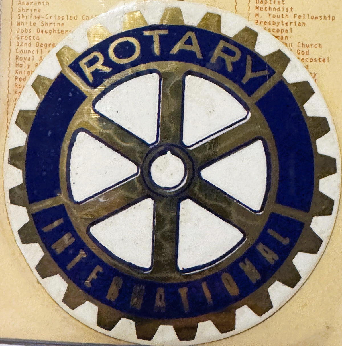 Vintage 1960s Rotary International Embla Crest Decal Discovered