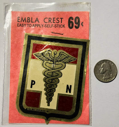 Rare Vintage 1960s Licensed Practical Nurse Medicine Decal - Sticker, Version 2 ✨