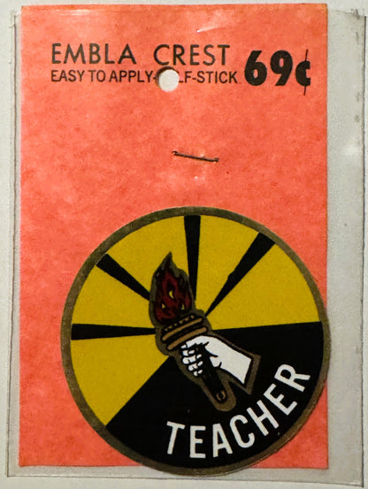 Vintage 1960s Teacher Decal: Embla Crest ✨ Walterboro SC Collectible