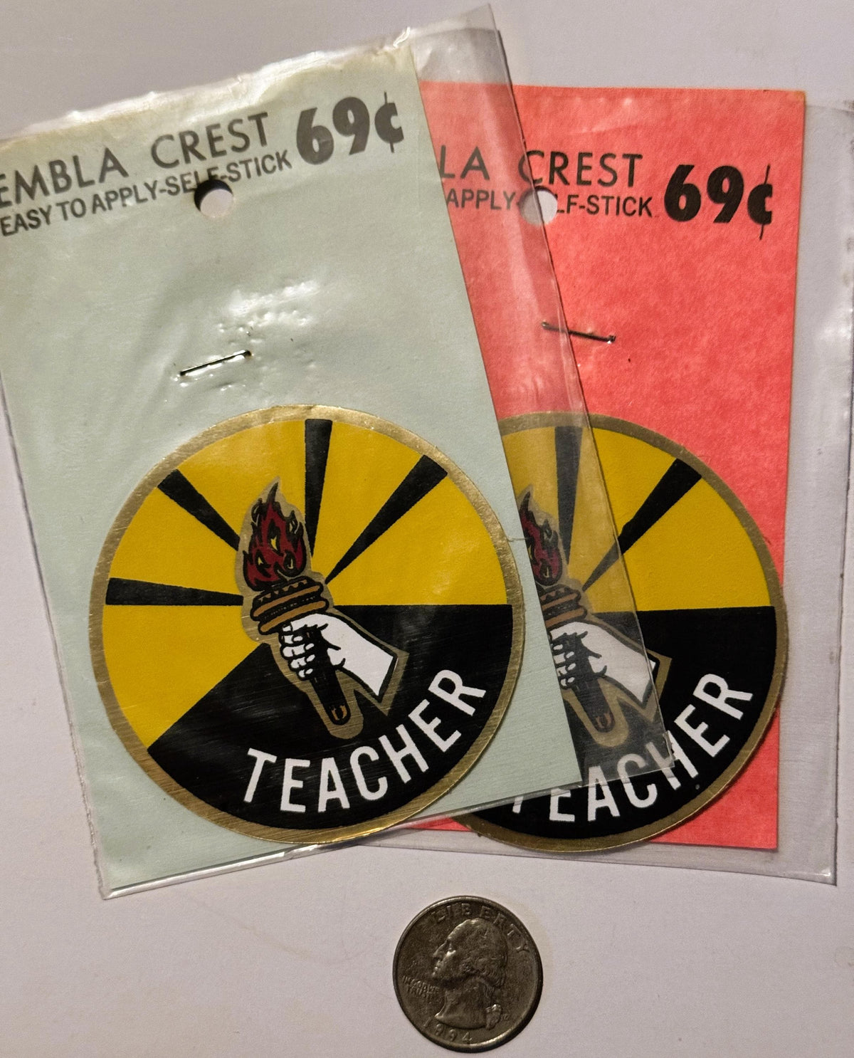 Vintage 1960s Teacher Decal: Embla Crest ✨ Walterboro SC Collectible