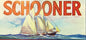 Antique 1930s Schooner Brand Lemons Crate Label — Goleta Lemon Association, Santa Barbara County CA