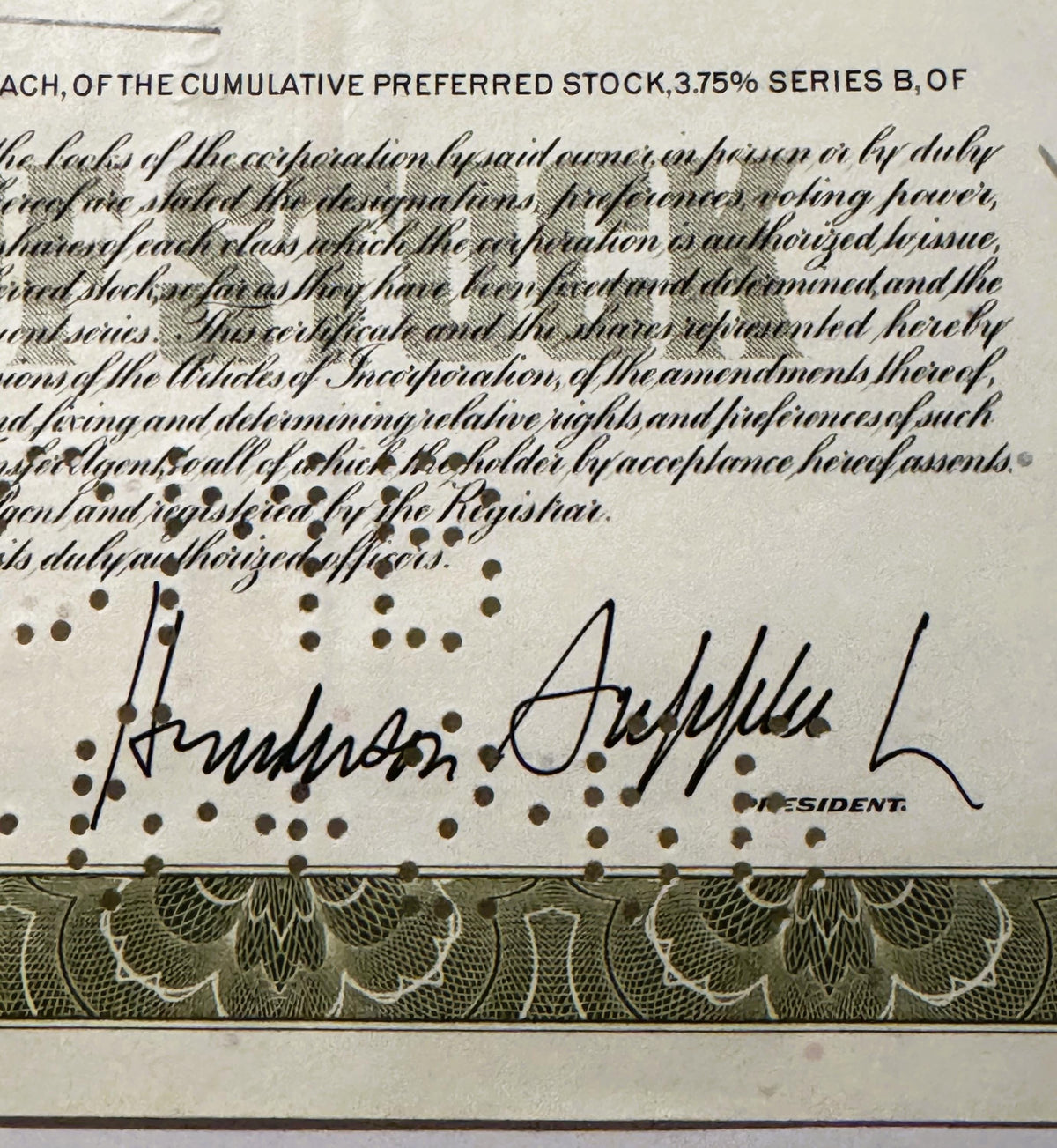 Vintage Atlantic Refining Company Stock Certificate from the 1950s - 1960s