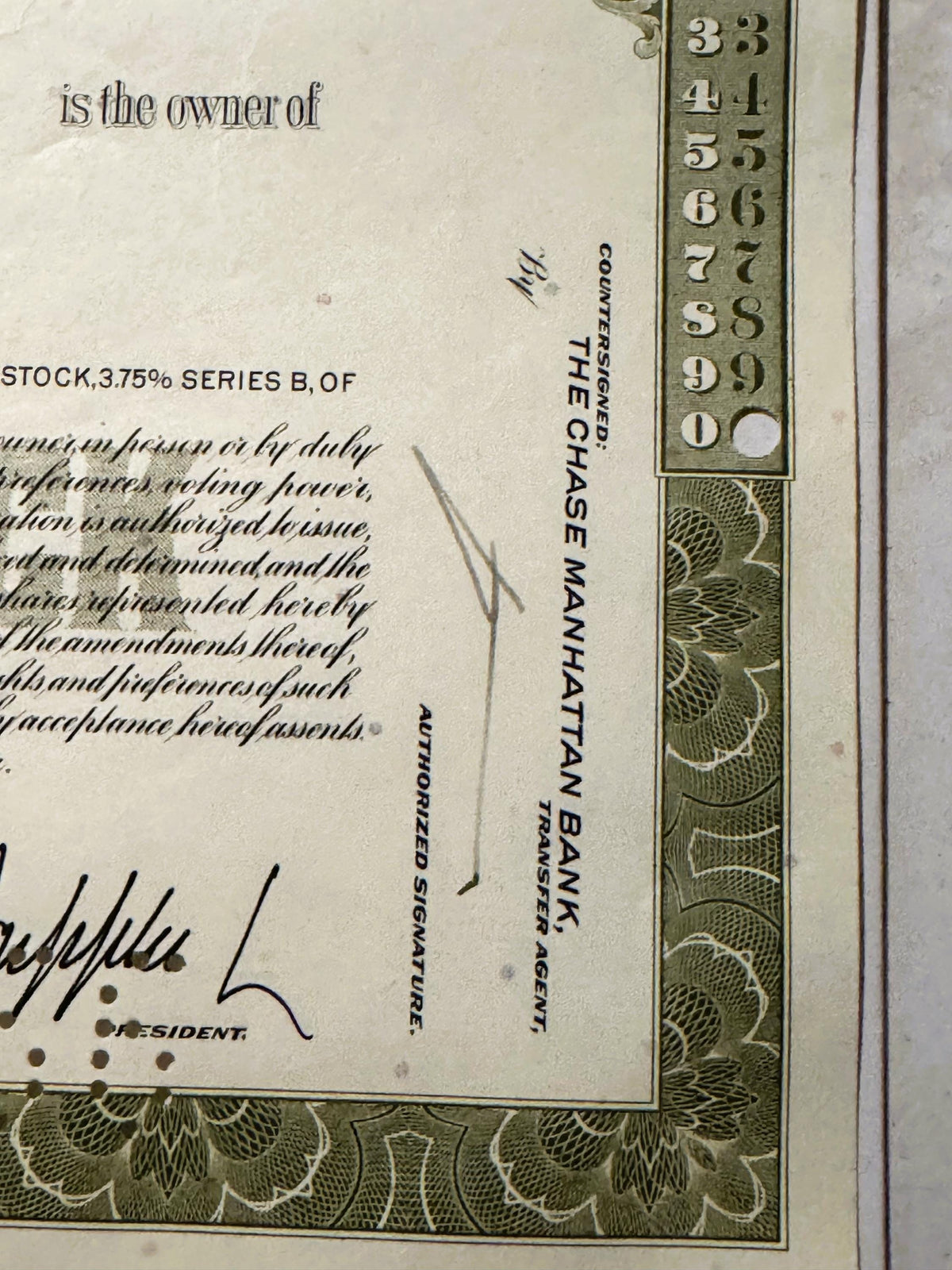 Vintage Atlantic Refining Company Stock Certificate from the 1950s - 1960s