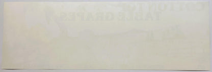 Vintage 1980s Cotton Top Table Grapes Crate Label from Tulare, California
