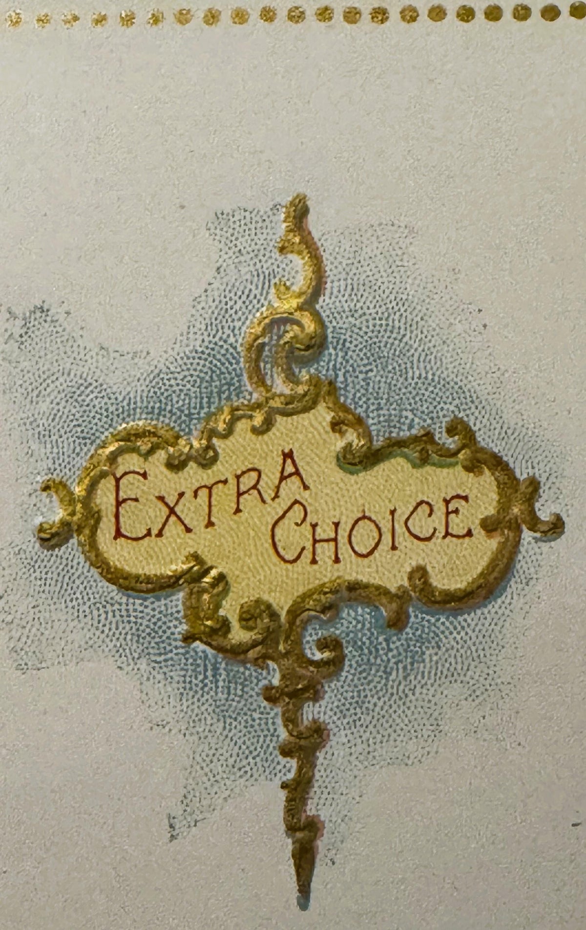 Antique 1900s Butterfly Gold Embossed Can Label ✨ Westernville, Oneida County, NY