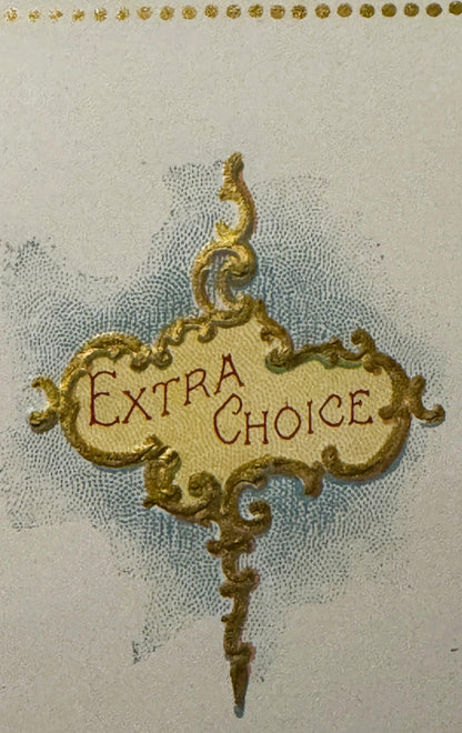 Antique 1900s Butterfly Gold Embossed Can Label ✨ Westernville, Oneida County, NY