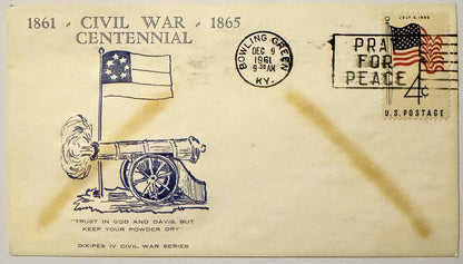 Vintage 1961 Civil War Centennial Series Keep Your Powder Dry Cover Stamped Envelope ✉️