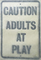 Vintage 1960s “Adults at Play” Decal — NOS Baxter Lane Co. Mid‑Century Americana
