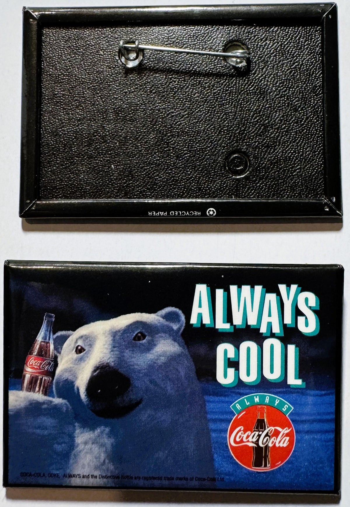 Vintage 1993 Coca Cola Polar Bear Pin NOS Advertising Mascot Enamel Badge 🥤