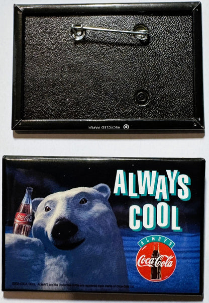 Vintage 1993 Coca Cola Polar Bear Pin NOS Advertising Mascot Enamel Badge 🥤