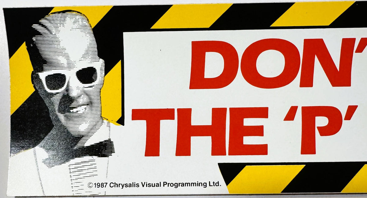 Vintage 1987 Max Headroom Coca-Cola Bumper Sticker "Don't Say the P Word" NOS Chrysalis Catch the Wave Cola Wars Ad 🥤