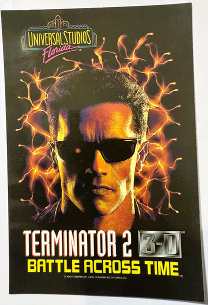 Vintage 1996 Terminator 2: 3‑D Postcard — Universal Studios Attraction Memorabilia