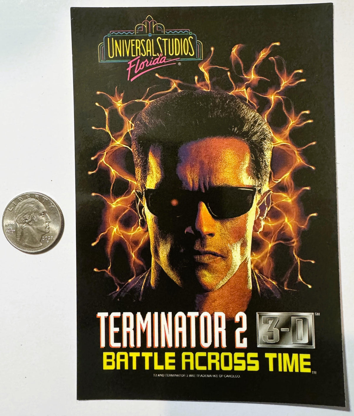 Vintage 1996 Terminator 2: 3‑D Postcard — Universal Studios Attraction Memorabilia
