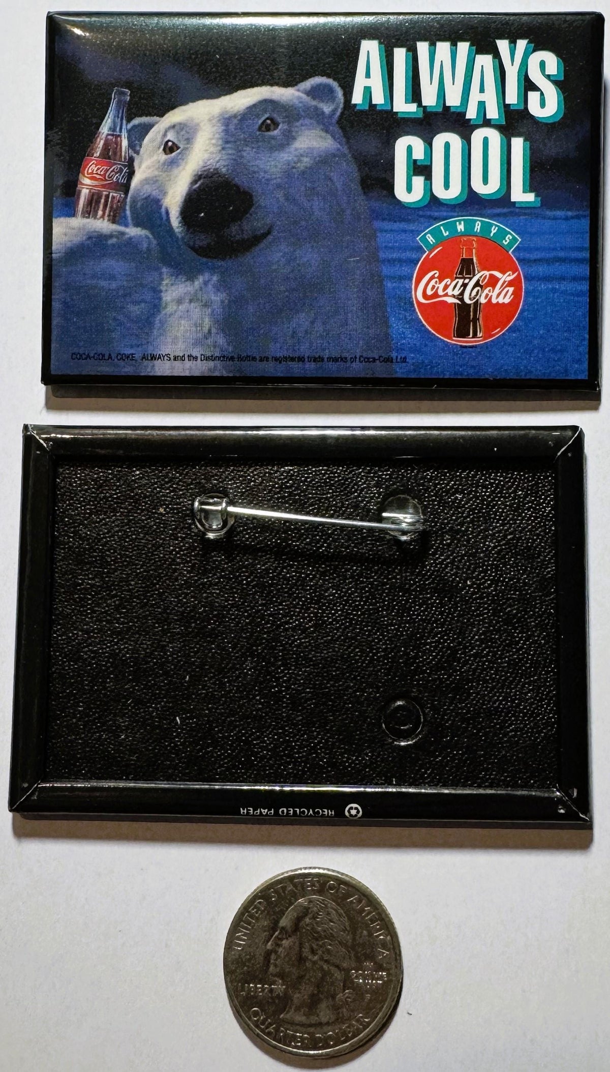 Vintage 1993 Coca Cola Polar Bear Pin NOS Advertising Mascot Enamel Badge 🥤