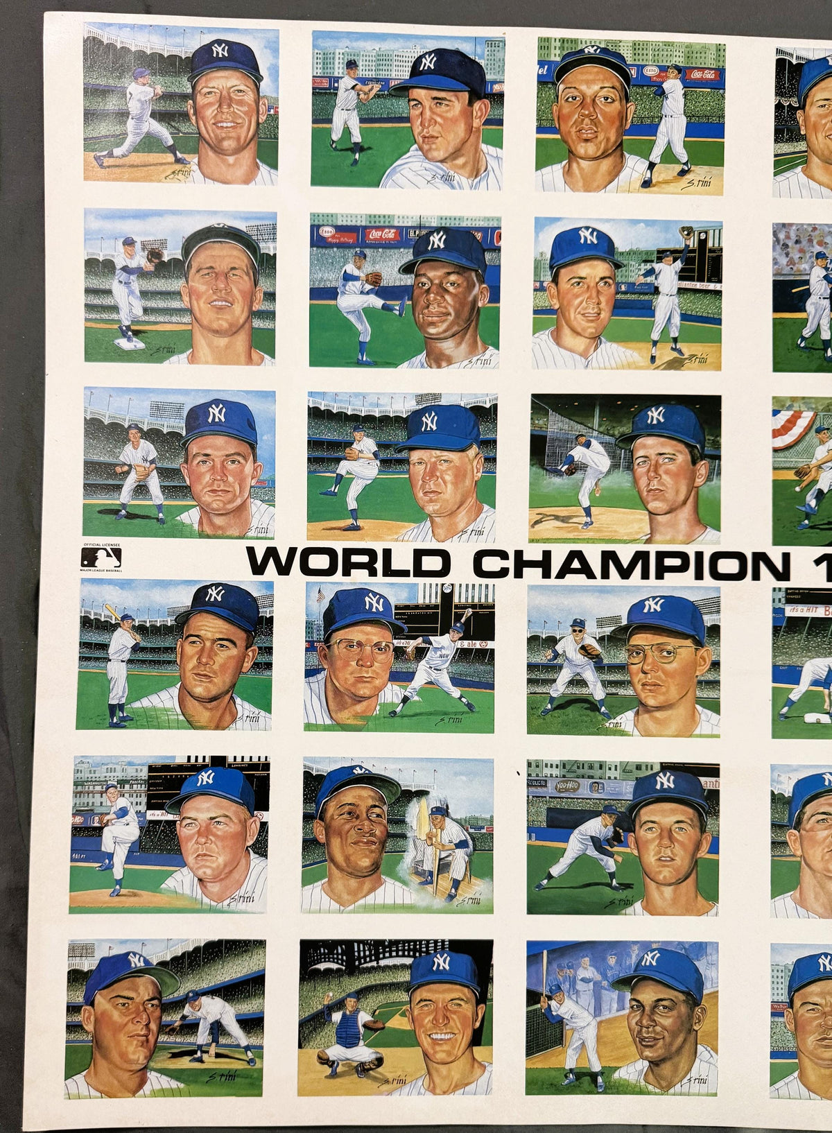 Vintage Susan Rini 1961 Yankees Uncut Press Sheet Mantle Maris Historic Limited Editions MLB Licensed Postcard Art Wall Display ⚾