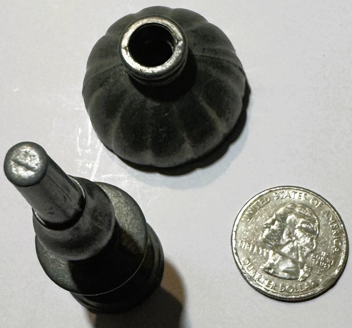 Vintage English Metal Mystery Object 🧩 Two-Piece Industrial Artifact, Stamped, Purpose Unknown