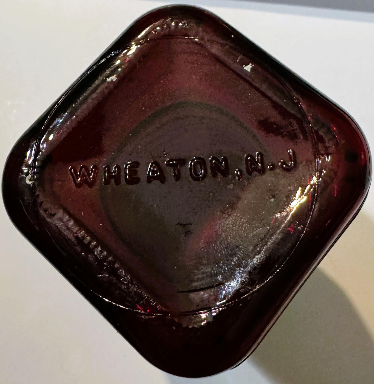 Wheaton Ruby Red Apothecary-Style Bottle with Cork 🧪 Millville New Jersey Glass History
