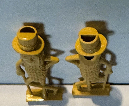 Vintage Planters Mr. Peanut Figural Whistle NOS Advertising Collectible Red & Gold Plastic Figure Top Hat Monocle