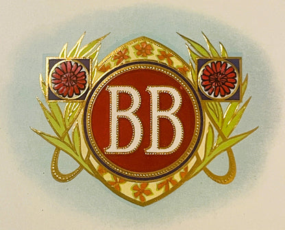 Antique 1900s Brown Brothers Gold Embossed Cigar Label – Detroit, Michigan 📜