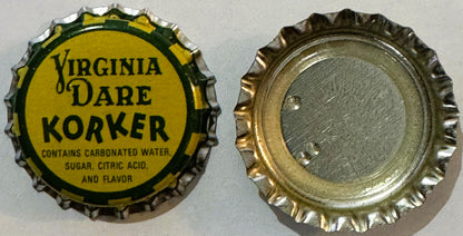 Vintage NOS 1960s Virginia Dare Korker Bottle Cap • Zapata Bottler 🥤