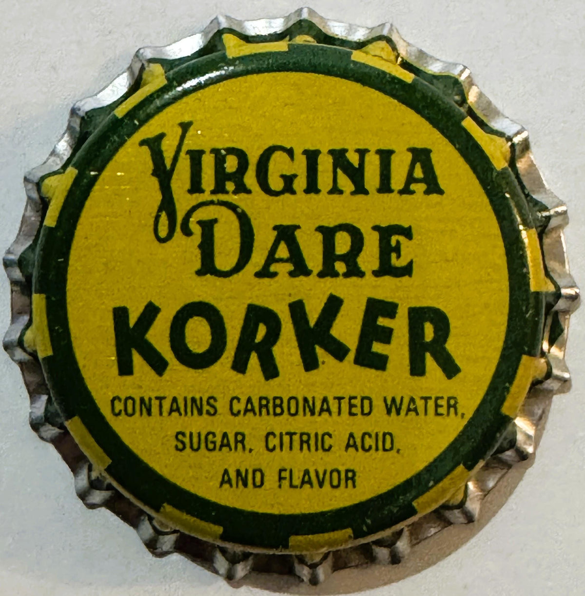 Vintage NOS 1960s Virginia Dare Korker Bottle Cap • Zapata Bottler 🥤