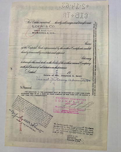 Vintage 1950s Home Insurance Company Stock Certificate Discovered