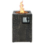 16 Feet Square Outdoor Propane Fire Pit with Lava Rocks Waterproof Cover 30000 BTU