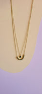 Titanium Layered Geo Glamour Necklace