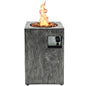 16 Feet Square Outdoor Propane Fire Pit with Lava Rocks Waterproof Cover 30000 BTU