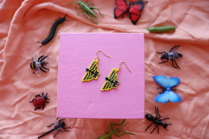 Beaded Moth Earrings