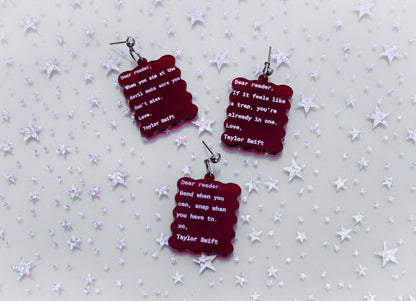 Dear Reader Earrings