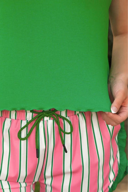 Jess Lea Banks Basic Lettuce Tank- Green