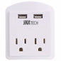 JinxTech 2-Outlet Wall Tap with Dual USB