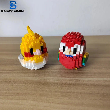 Colorful Parrot Micro Mini Building Blocks | Educational DIY Building Set for Kids and Adults