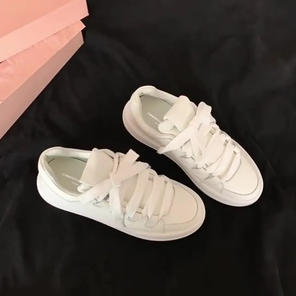 Lace Up Round Toe Sneakers