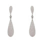 Coco Long Drop Earrings | Silver Zirconia Elegant Dangles - Femstylo