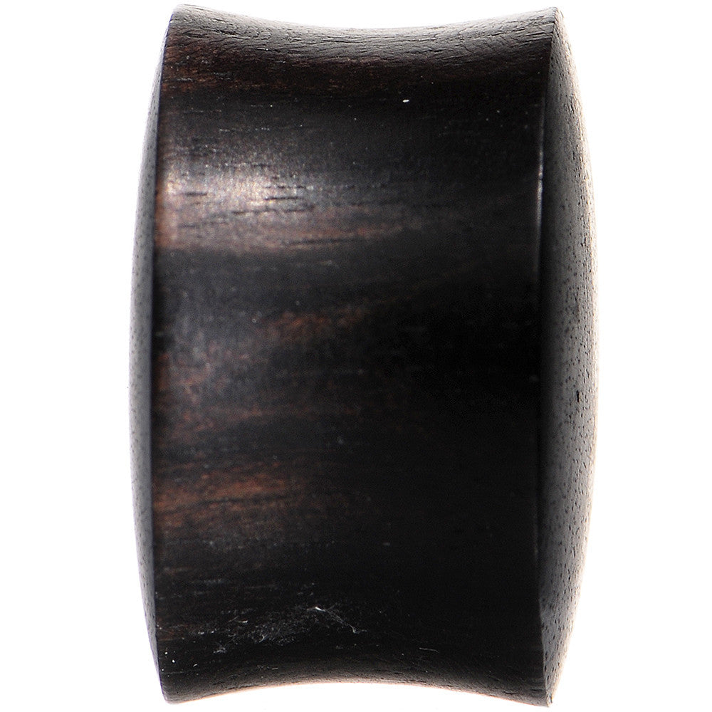 5/8 Organic Solid Black Areng Wood Saddle Plug Set