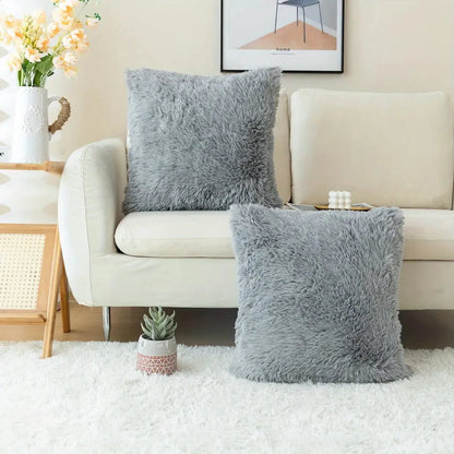 Luxurious Soft Faux Fur Throw Pillow Covers