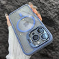 Magnetic Shockproof Transparent Phone Case with Stand | Glass Lens Protection for iPhone 11-16 Series