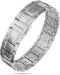 3x Strength Titanium Magnetic Bracelet for Men (Silver)