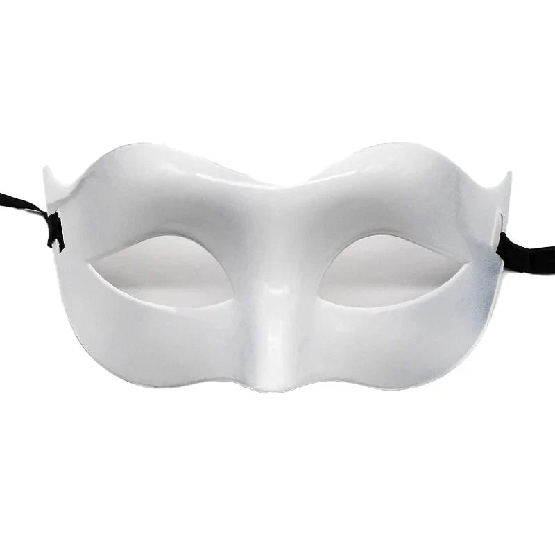 Masquerade Half Face Mask | Elegant Black & White Retro Design