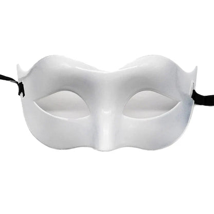 Masquerade Half Face Mask | Elegant Black & White Retro Design
