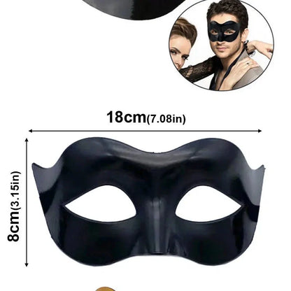 Masquerade Half Face Mask | Elegant Black & White Retro Design