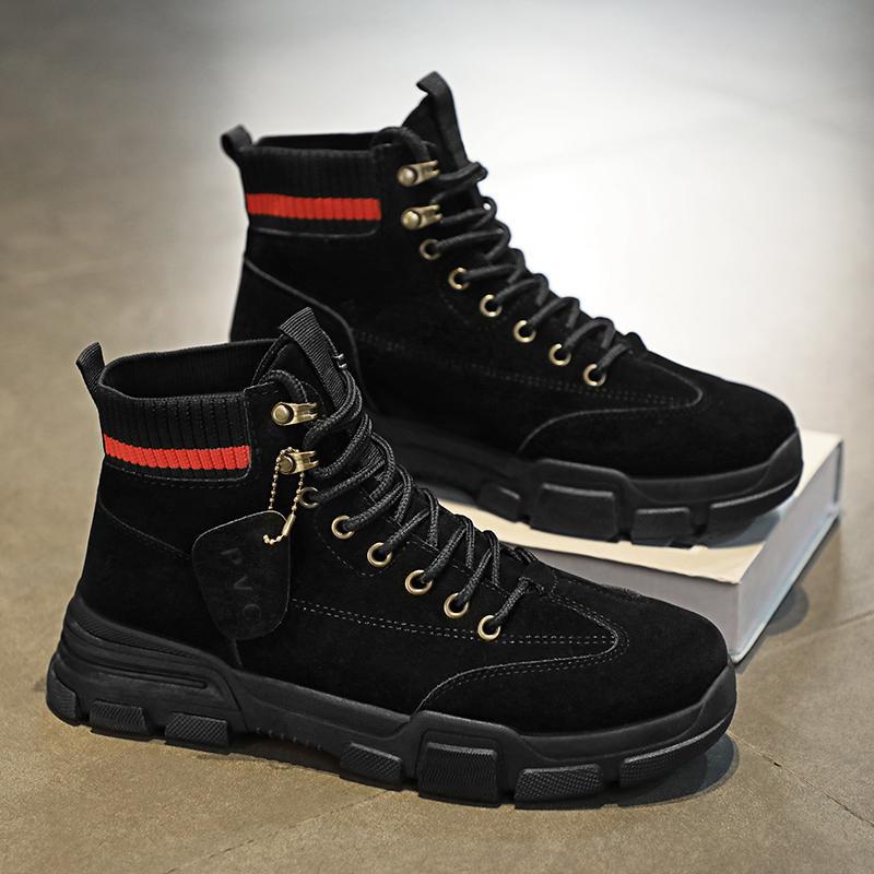 Men's autumn winter retro fashion high-top shoes Martin boots work boots motorcycle boots labor protection shoes