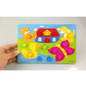 Montessori Cartoon Animal Educational Wooden Beaded Geometry  Digital Clock Puzzles Matching Clock Toy For Children