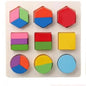 Montessori Cartoon Animal Educational Wooden Beaded Geometry  Digital Clock Puzzles Matching Clock Toy For Children