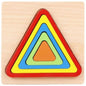 Montessori Cartoon Animal Educational Wooden Beaded Geometry  Digital Clock Puzzles Matching Clock Toy For Children