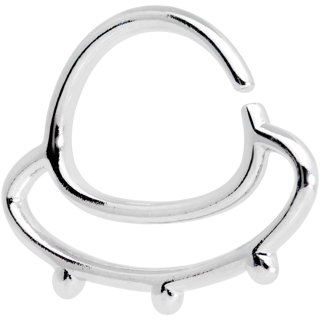 16G 3/8" Outer Space UFO Septum Ring