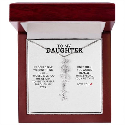 Necklace for Daughter | I Love You - Birth Necklace