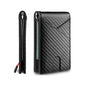 New Carbon Fiber Dollar Clip Contrast Color Pull Leather Wallet Wallet Men's Banknote Clip Wallet
